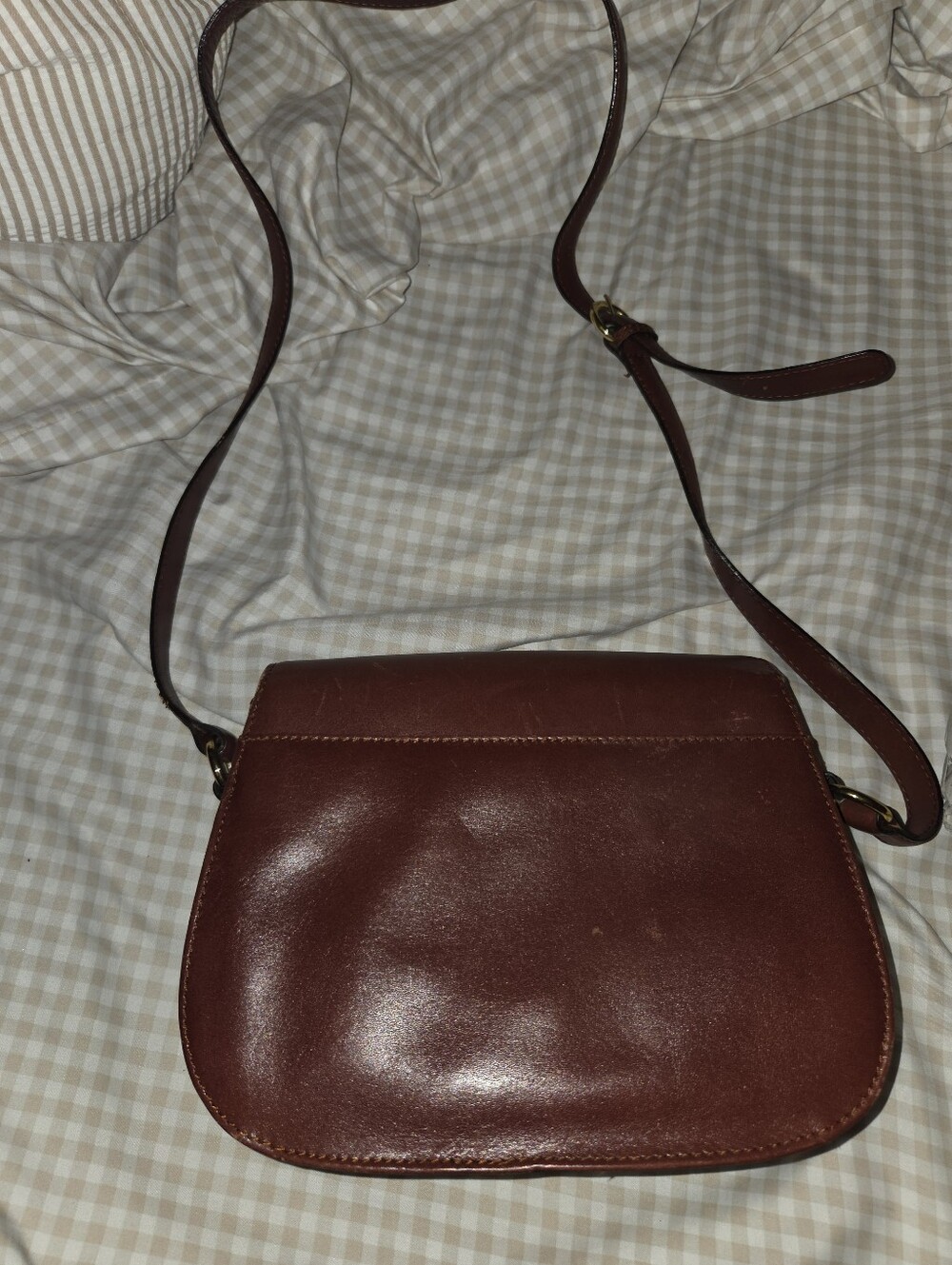 Vintage Etienne Aigner Brown/Red Leather Weave Shoulder Bag/Purse - Picture 4 of 7